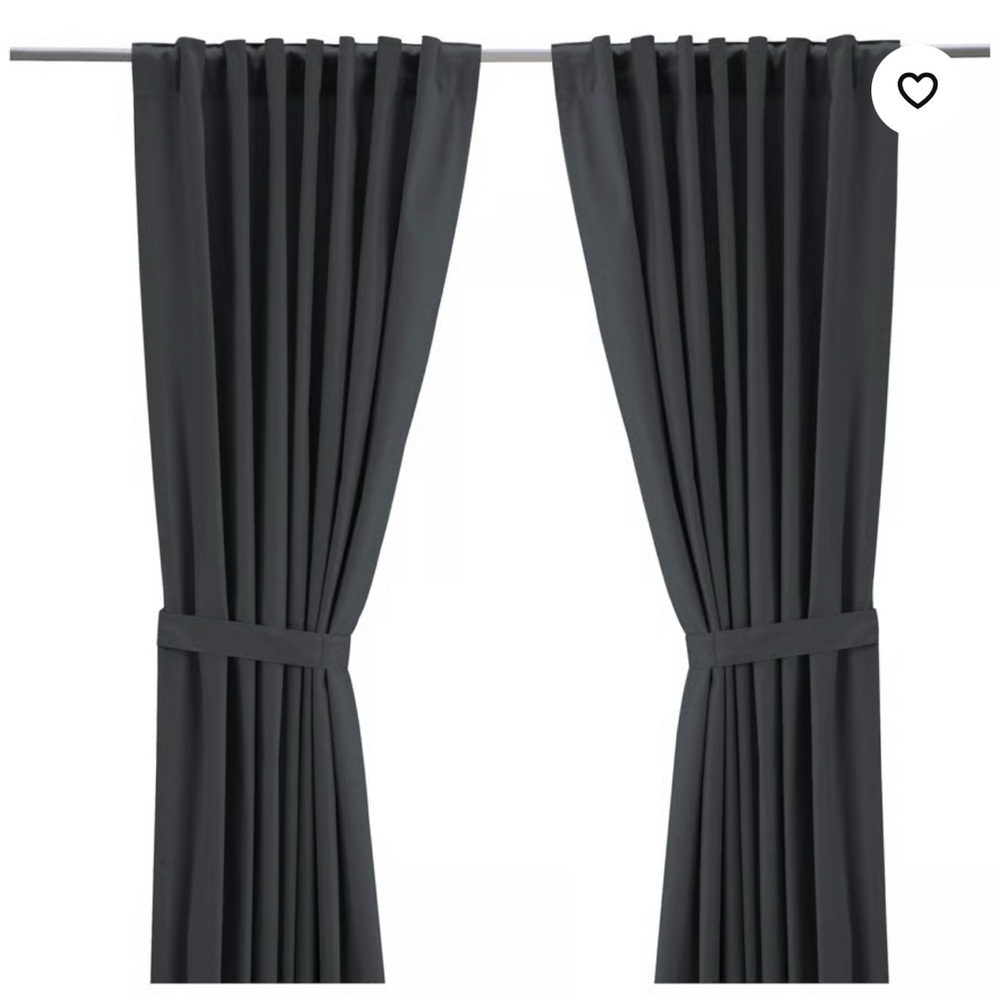 IKEA Ritva gray short Curtains